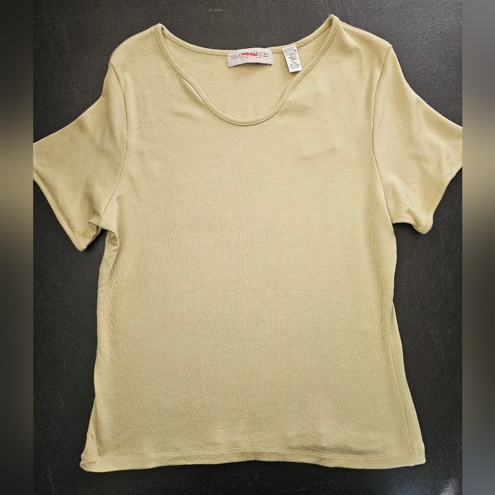 NWT - Cotton Blend Stretch Valerie Stevens Green Jersey - Size XL